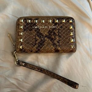 Michael Kors Zippered wallet with wrist strap *SALE*